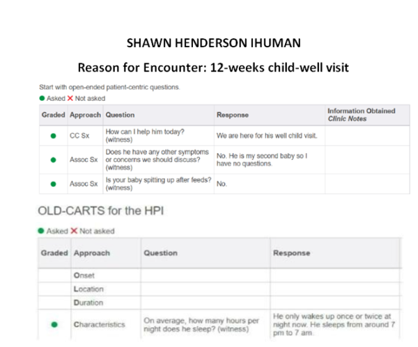 Shawn Henderson iHuman (12-week-old unvaccinated boy well-child visit)